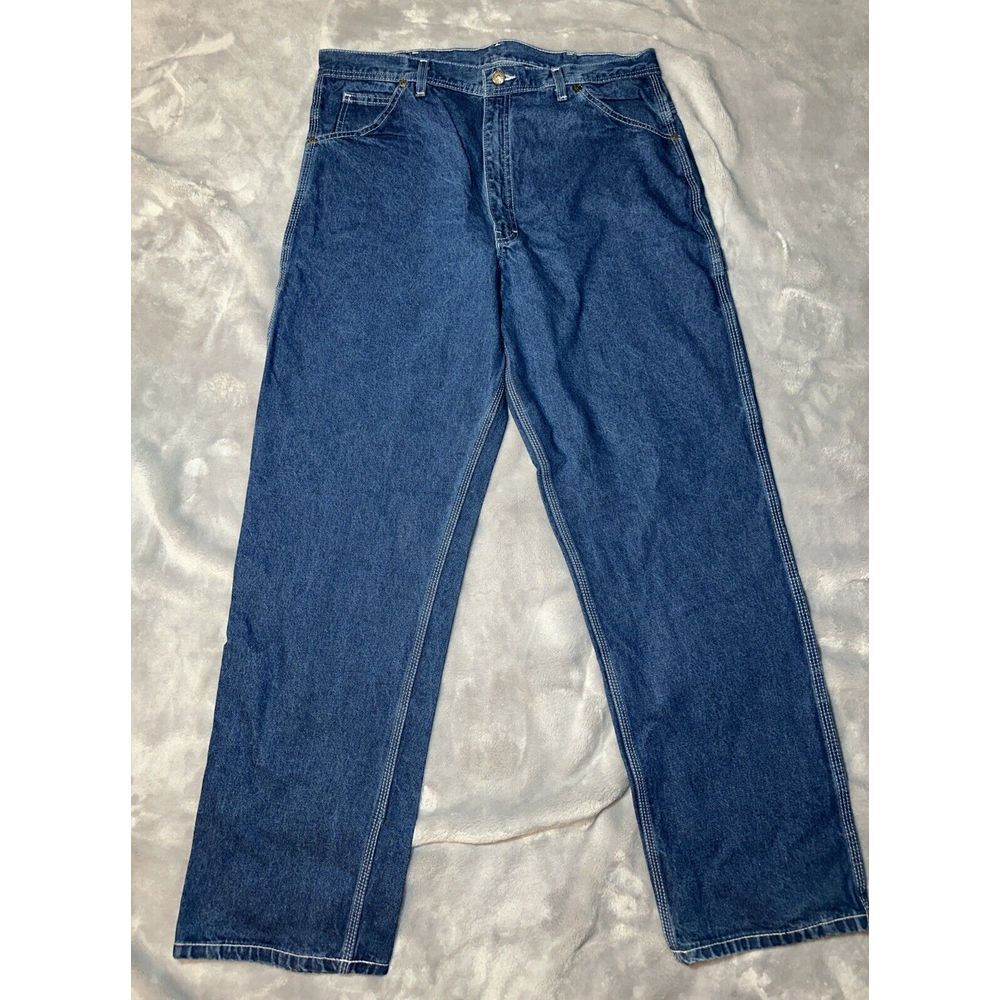 Vintage‎ NWT Key Denim 5-Pocket Indigo Men's Jeans 34x30- Irregular? (37-14)